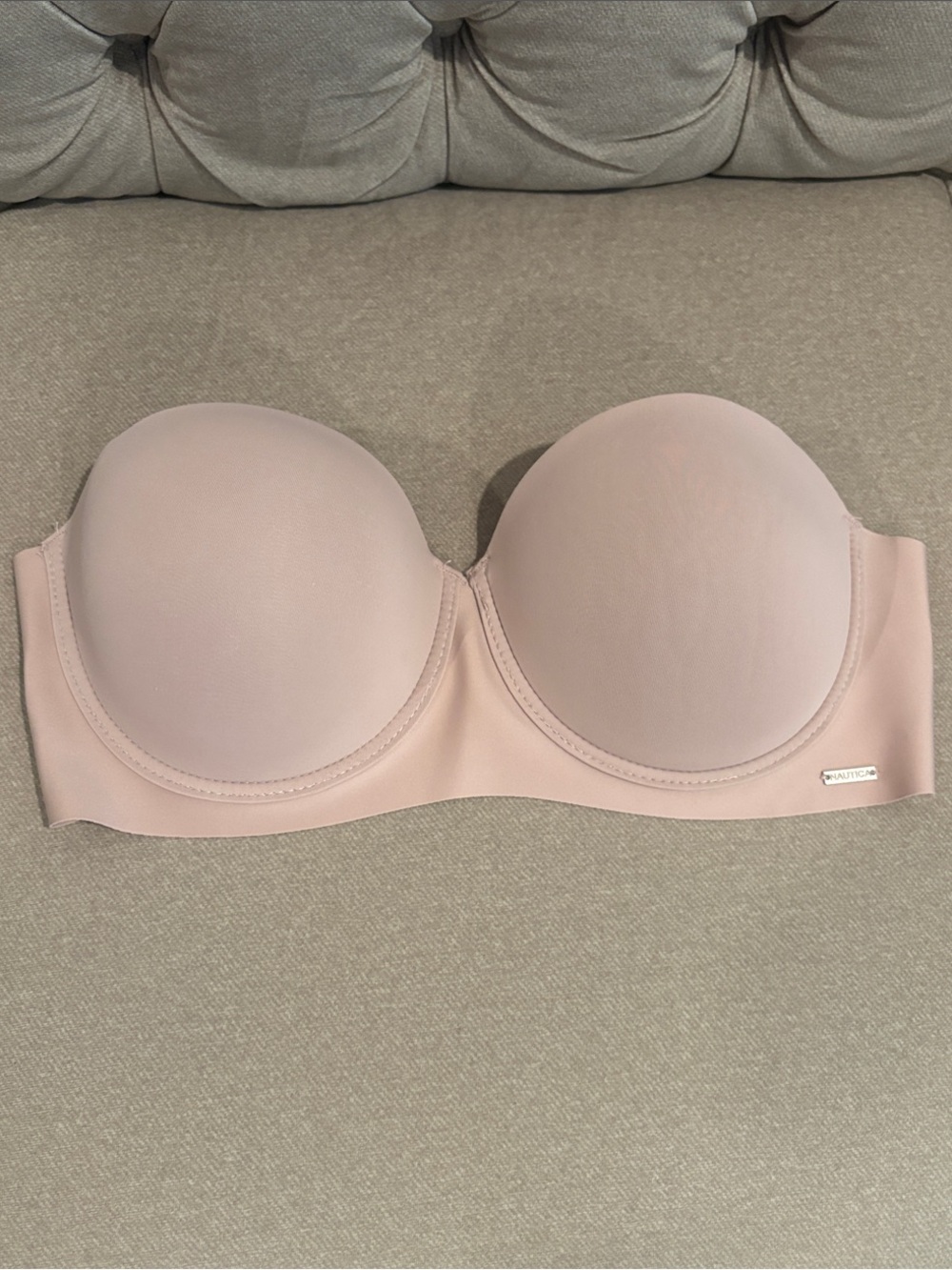 Nautica Intimates, Strapless Light Pink Seamless, Underwire Bra
